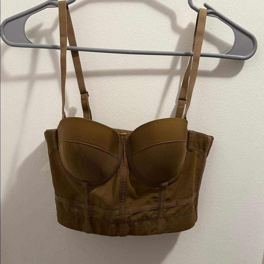 Stylish Tan Women's Bustier Bra
